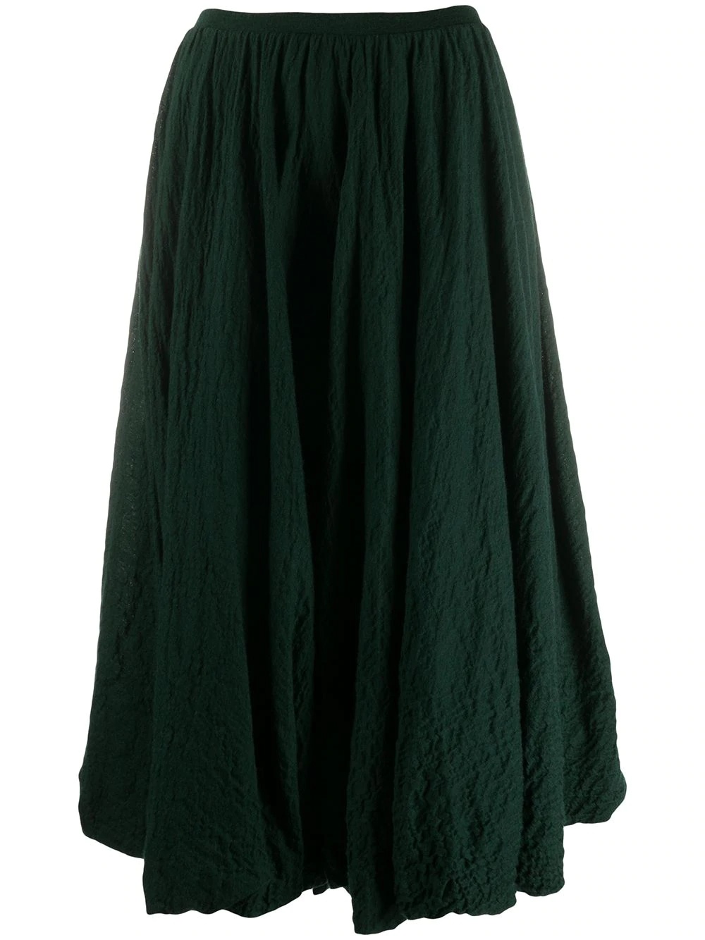 boiled wool midi skirt - 1