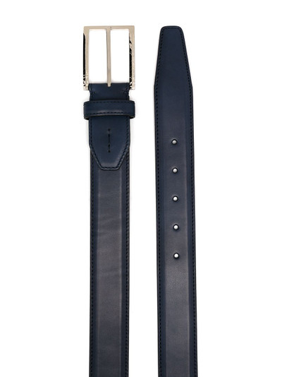 Brioni hammered-buckle leather belt outlook