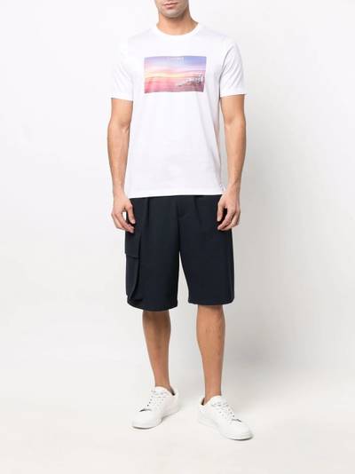 Canali photographic crew-neck T-shirt outlook