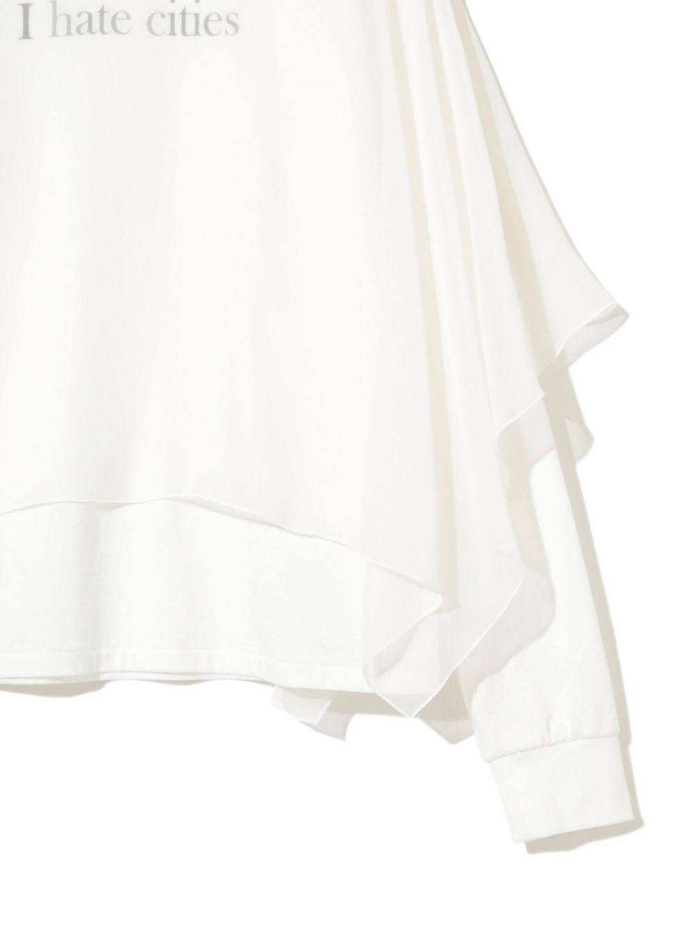 layered flutter-sleeve sweatshirt - 4