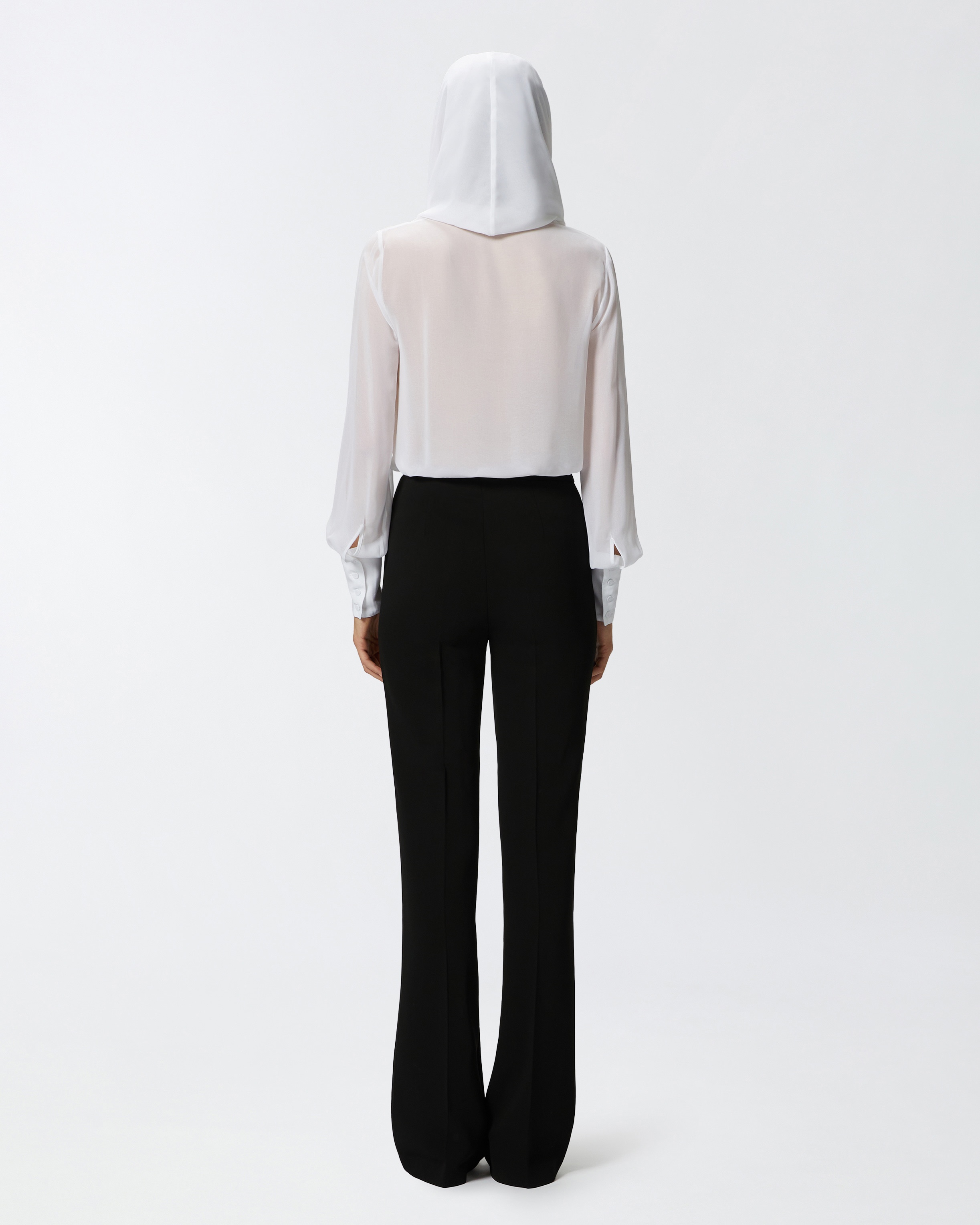 HIGH-WAIST TROUSERS IN TECHNICAL CADY - 4