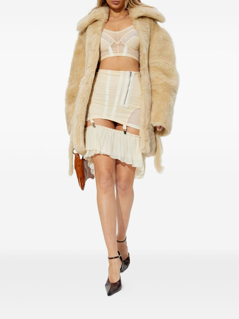 KNWLS Baby tie-waist shearling coat outlook