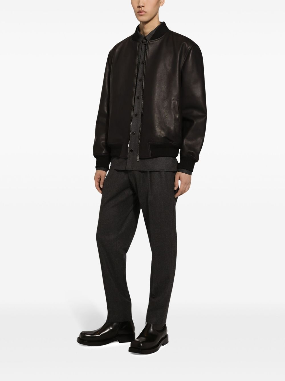 mélange trousers - 3
