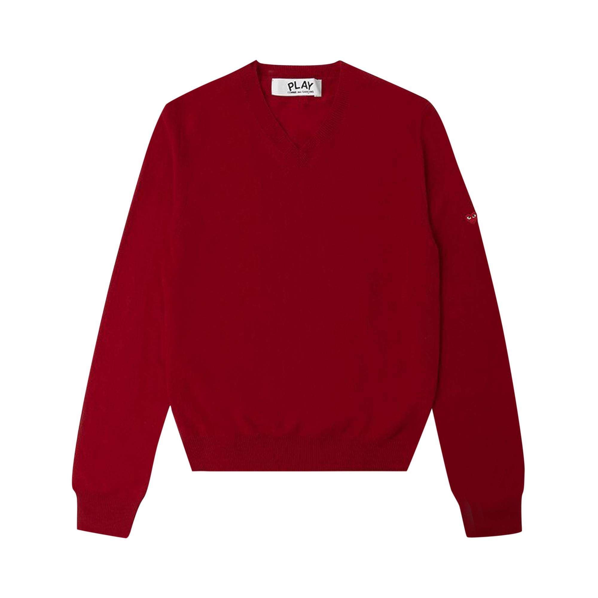Comme des Garçons PLAY Small Heart Sweater 'Red' - 1