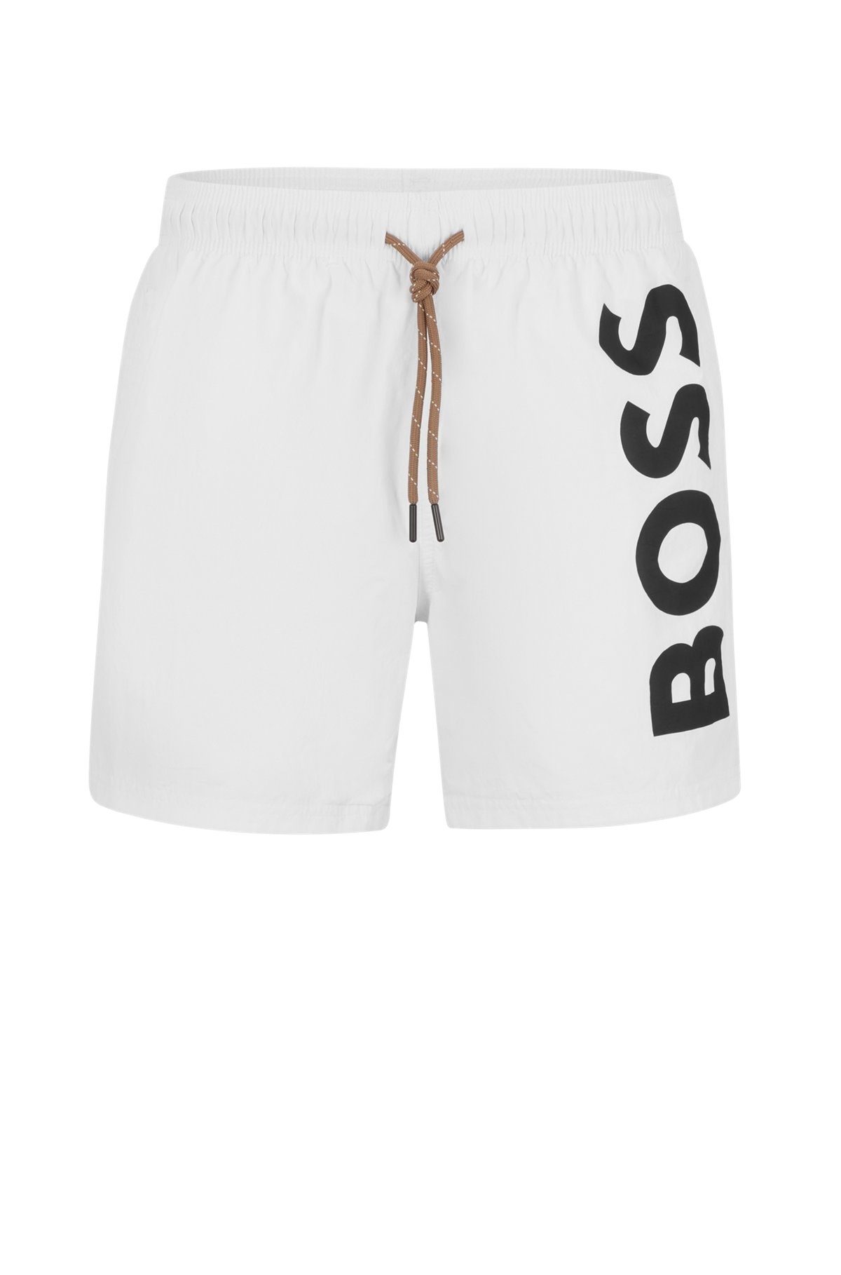 QUICK-DRY SWIM SHORTS WITH LARGE LOGO PRINT - 1