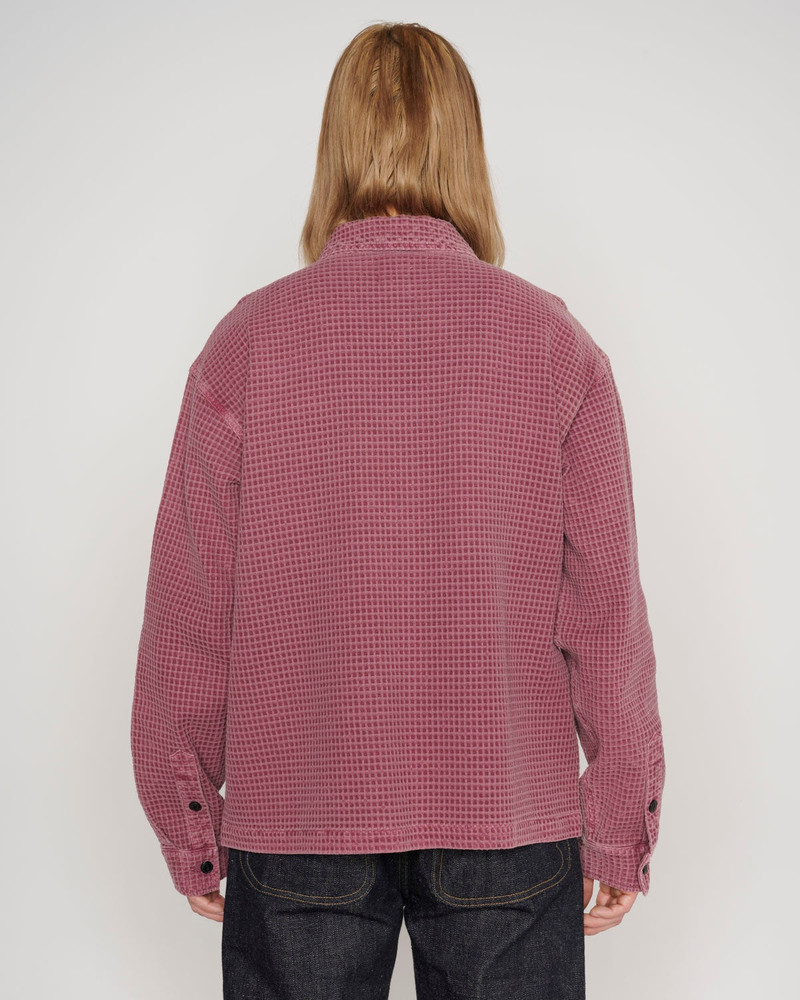 BRAIN DEAD Waffle Button Front Shirt - Raspberry outlook
