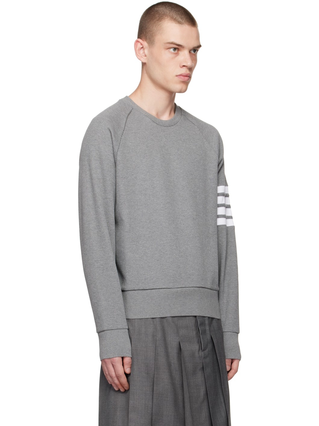 Gray 4-Bar Sweatshirt - 2