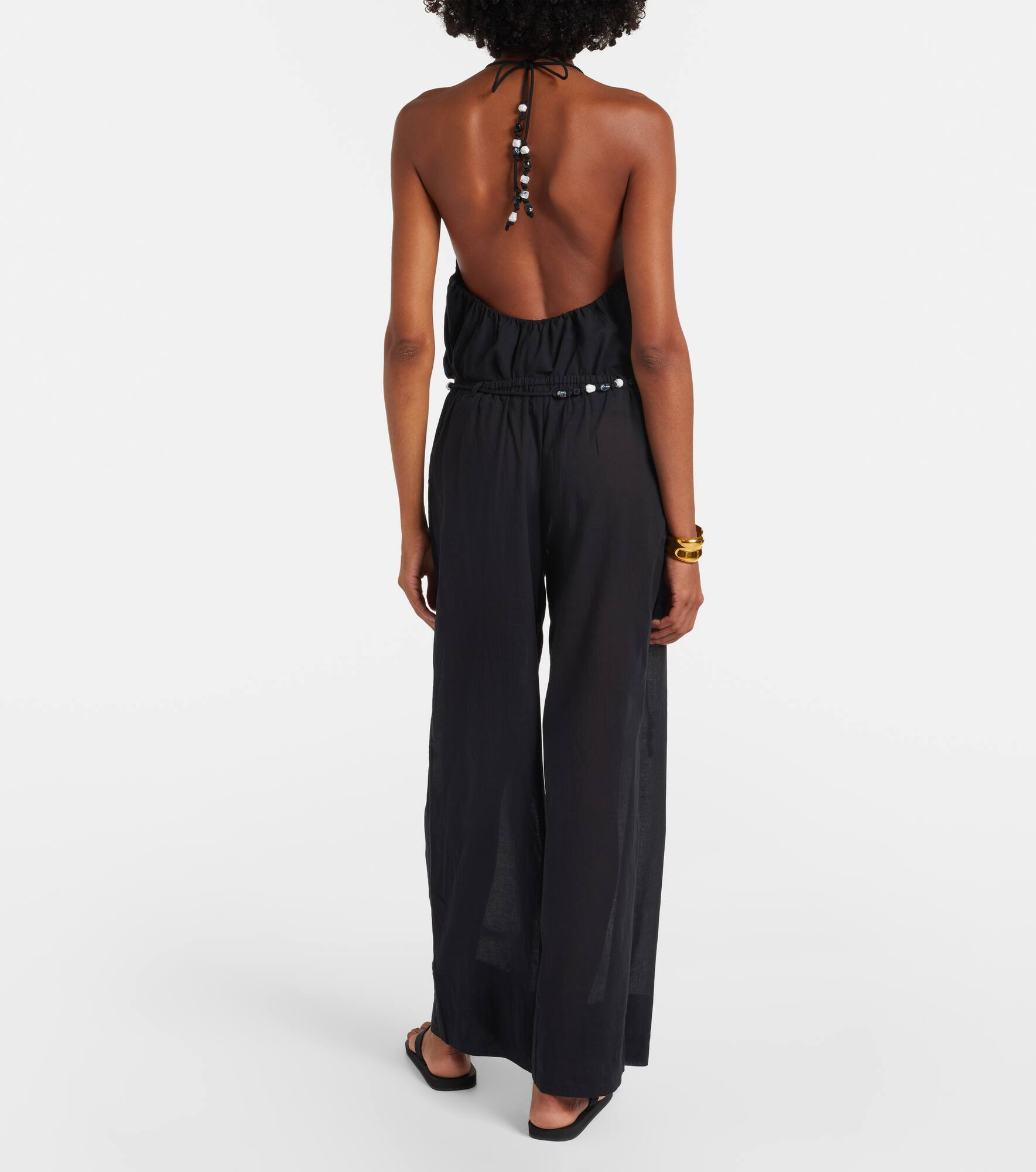 Azura cotton wide-leg pants - 3