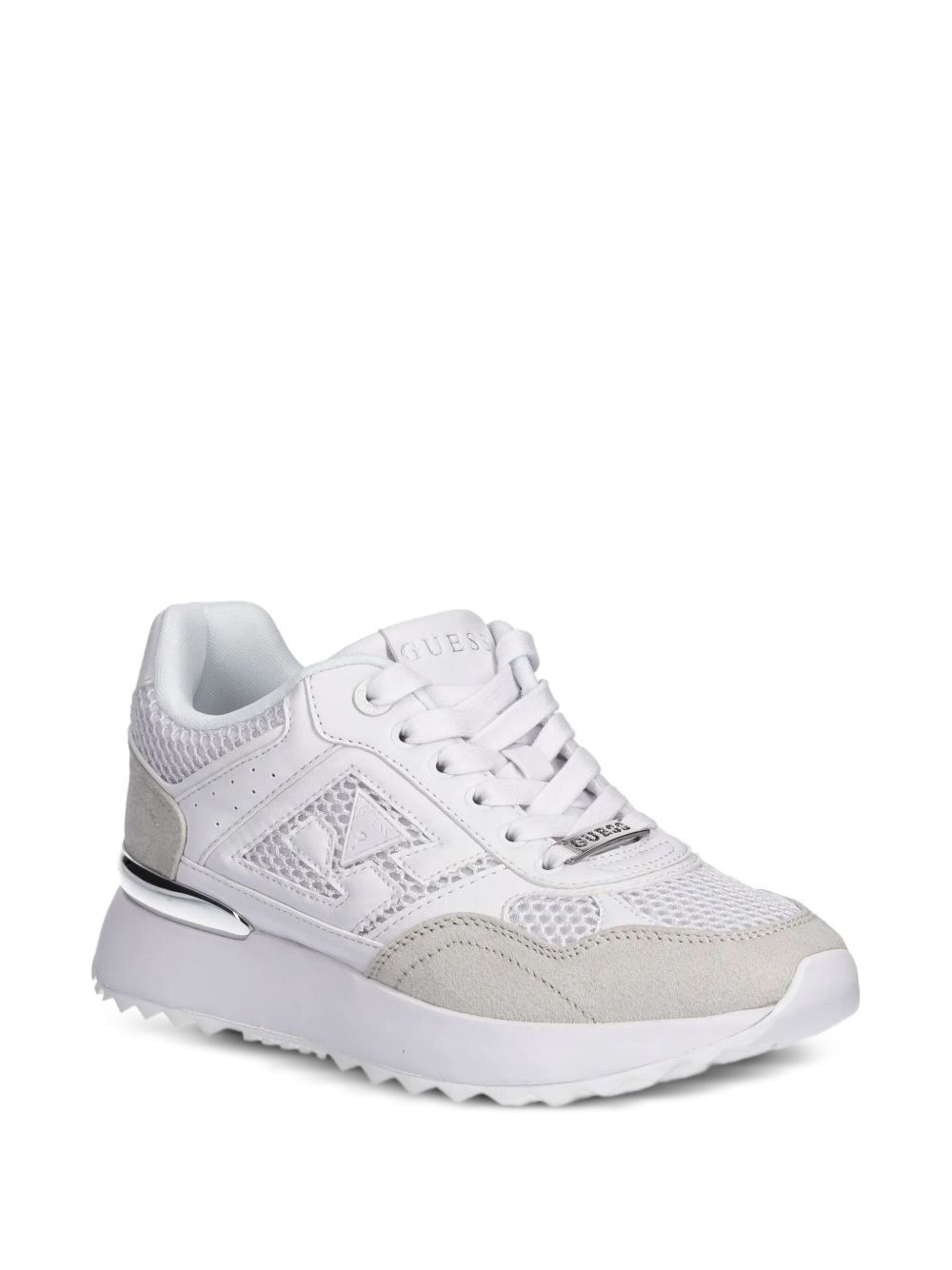 mesh-panelled platform sneakers - 2