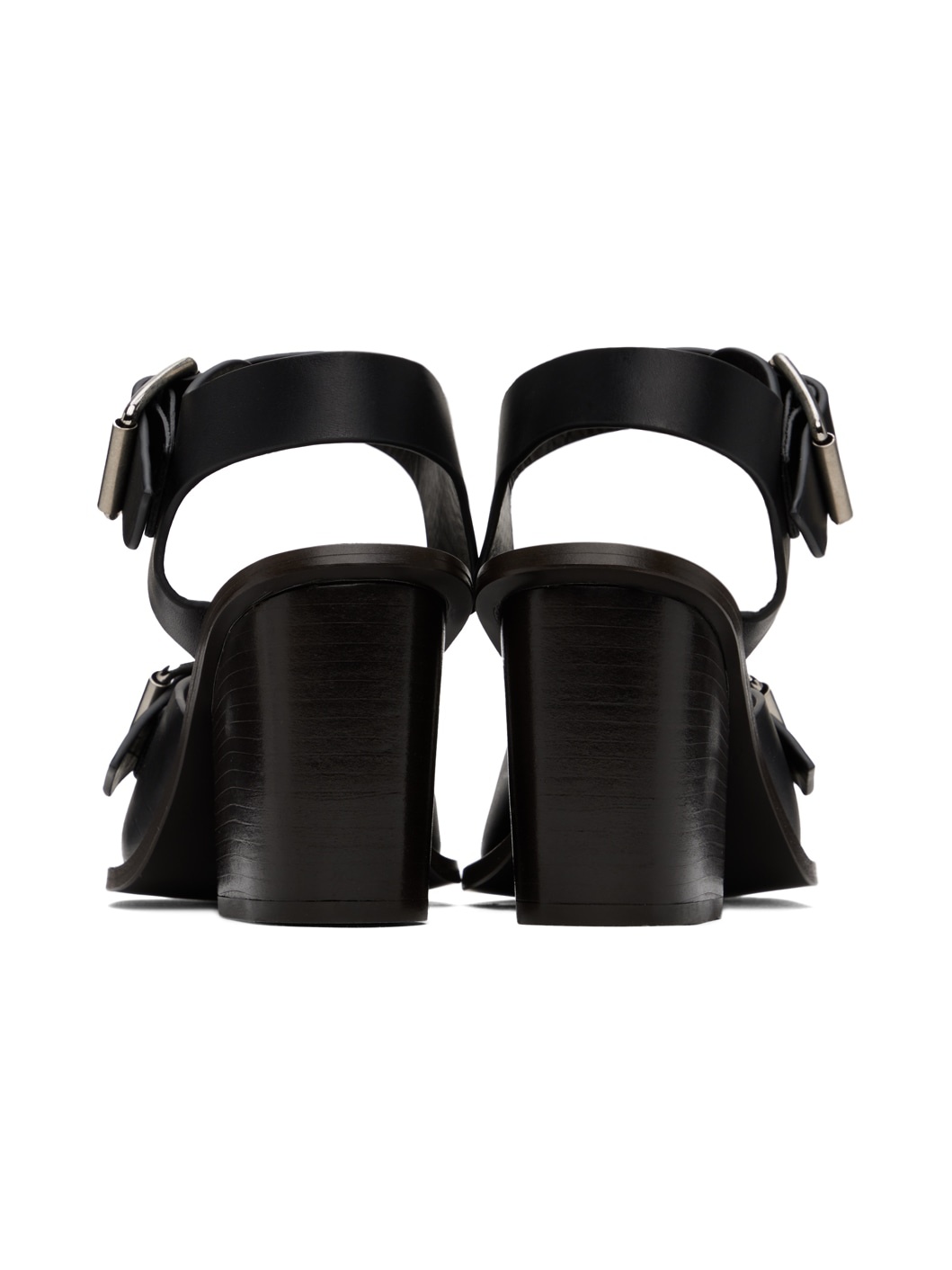 Black Square 80 Heeled Sandals - 2