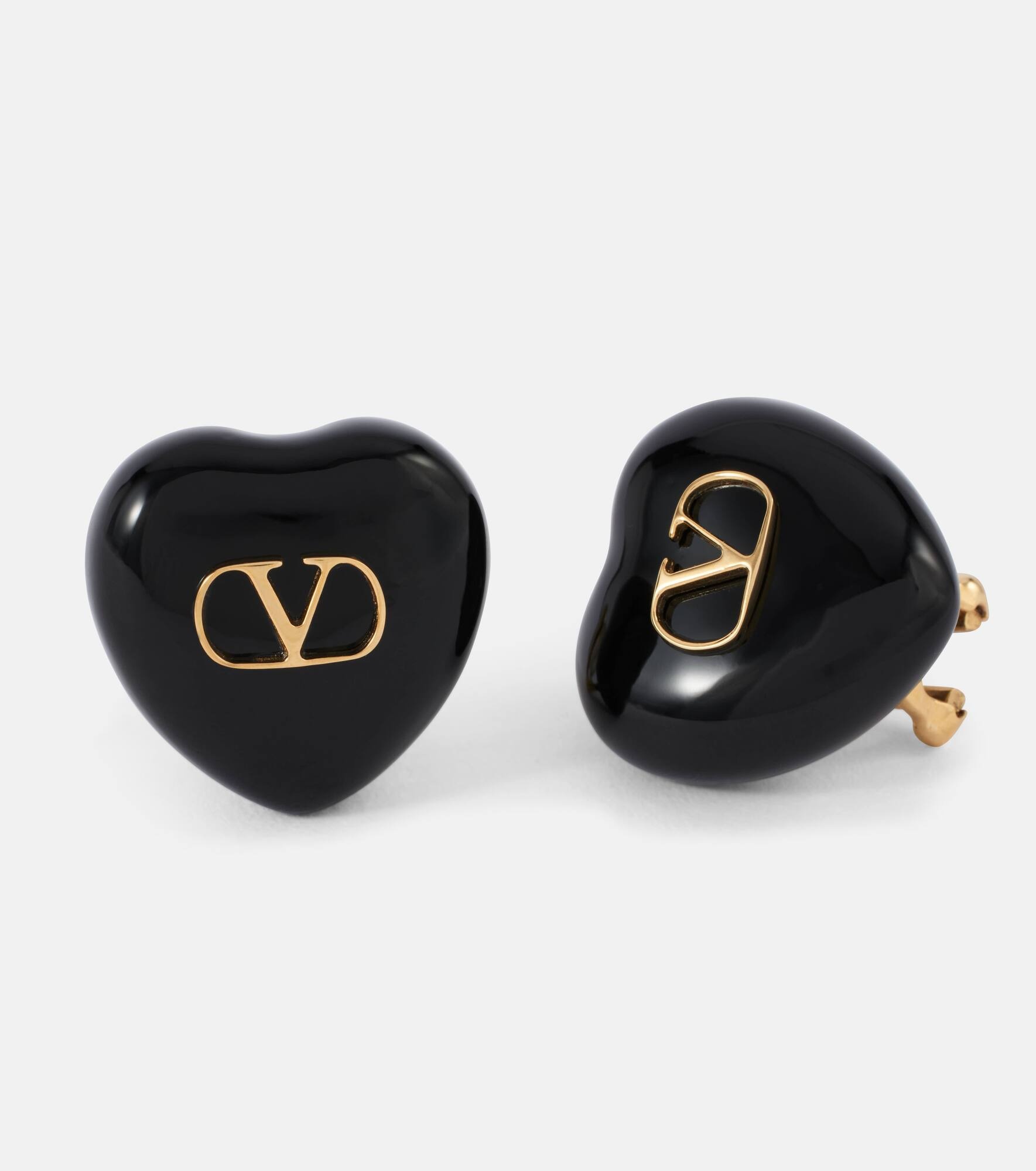 VLogo heart earrings - 4