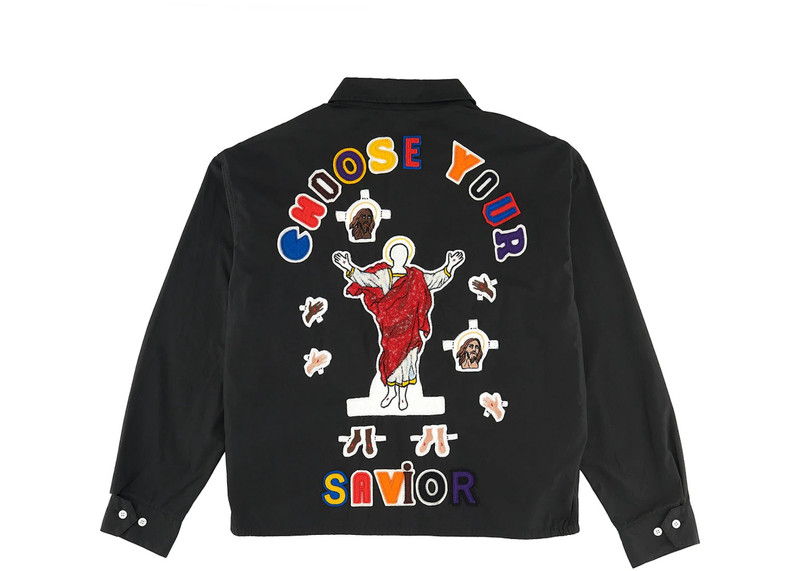 SAINT M×××××× Saint Mxxxxxx x Denim Tears Swing Top Jacket Black outlook