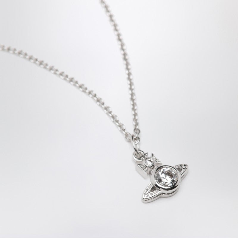 Vivienne Westwood Platinum Orb Pendant Necklace With Crystal Women - 2