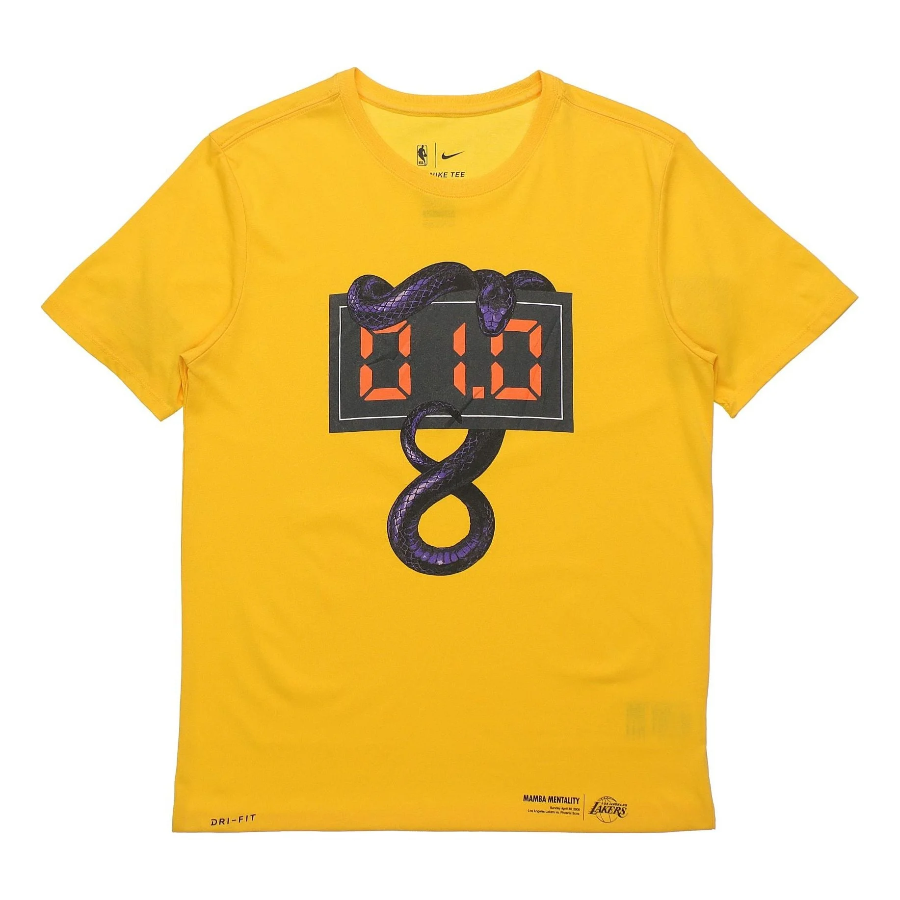 Nike DRI-FIT Kobe Black Short Sleeve Yellow CV0092-728 - 1