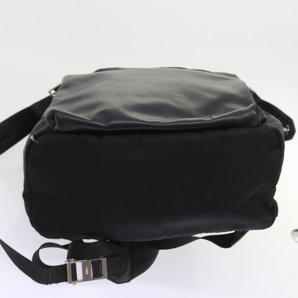 FENDI Backpack Nylon Leather Black - 5
