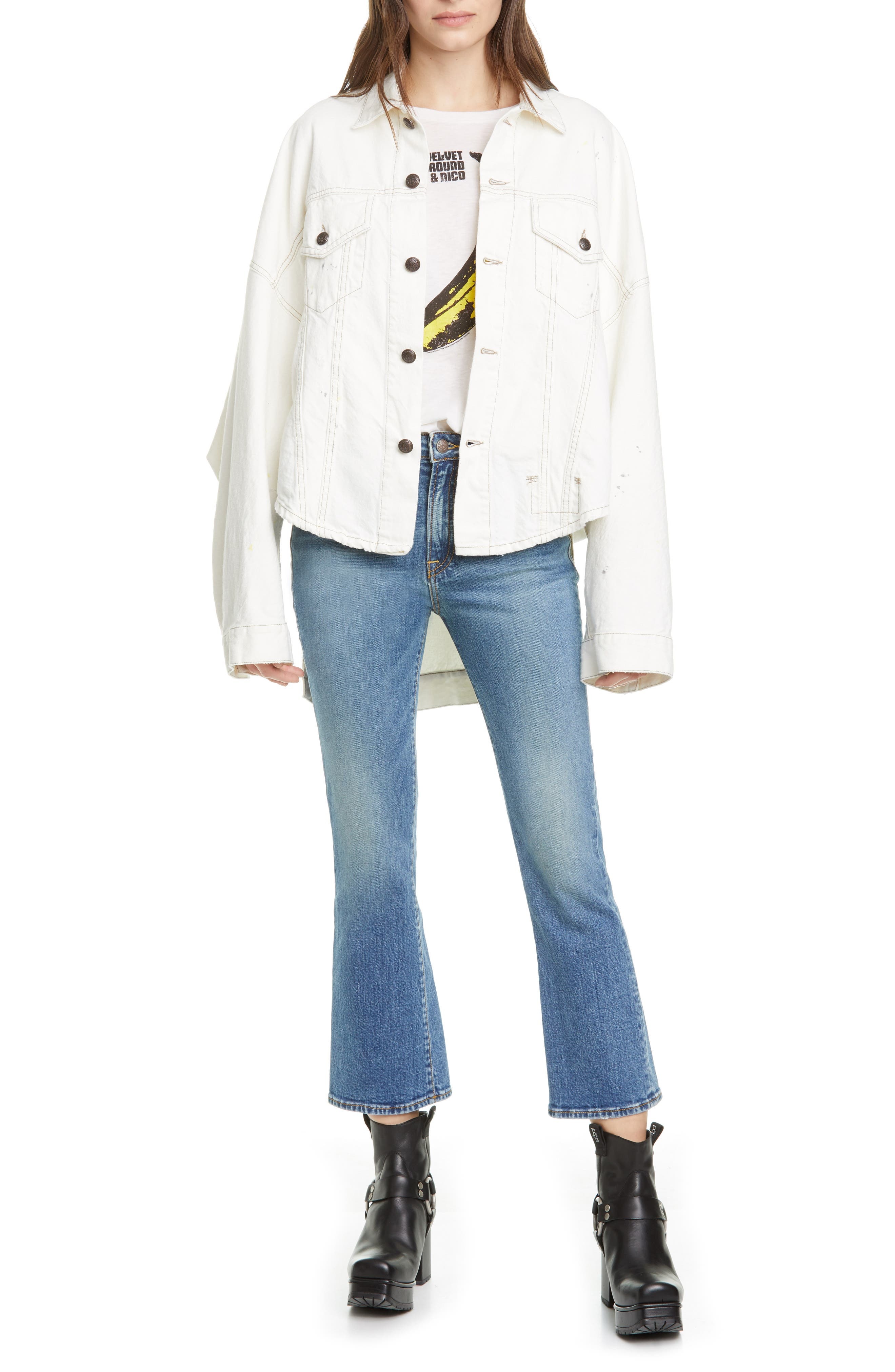 High Waist Kick Fit Crop Jeans - 7