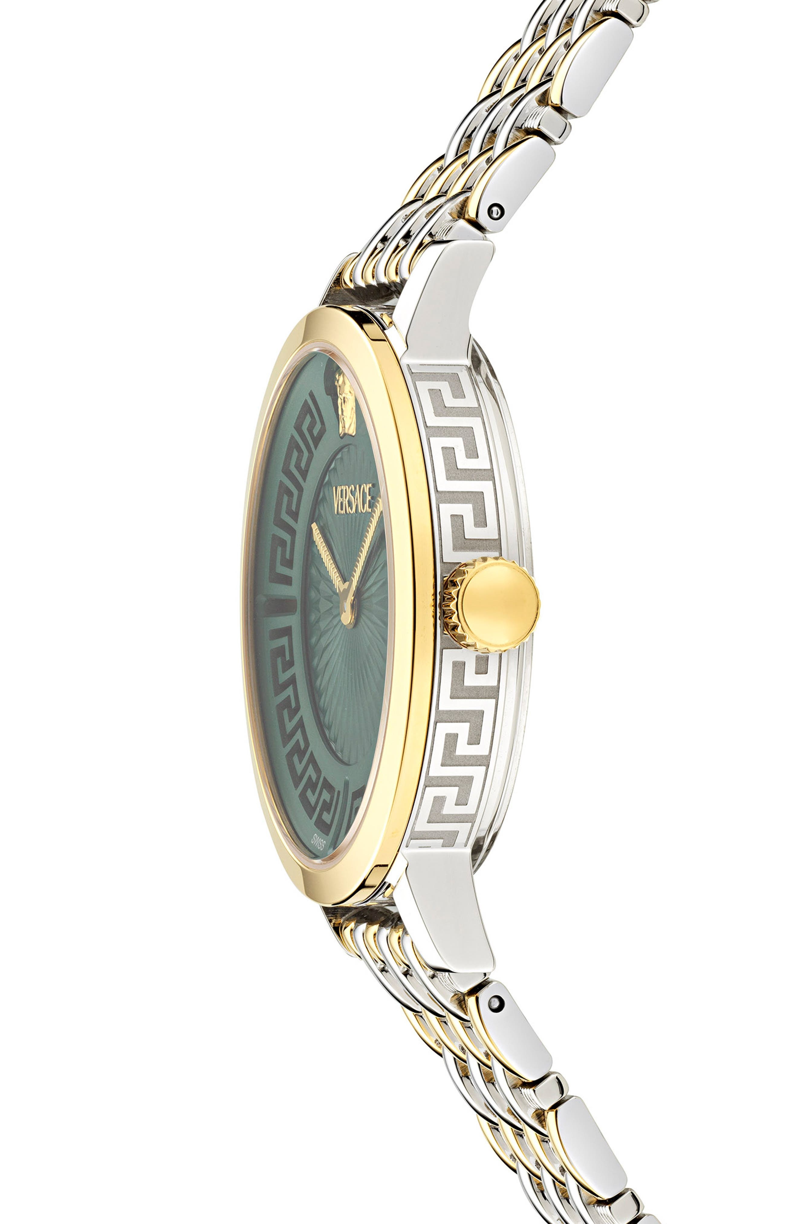 Versace Greca Fortuna Two-Tone Bracelet Watch, 35mm in Two Tone at Nordstrom - 2