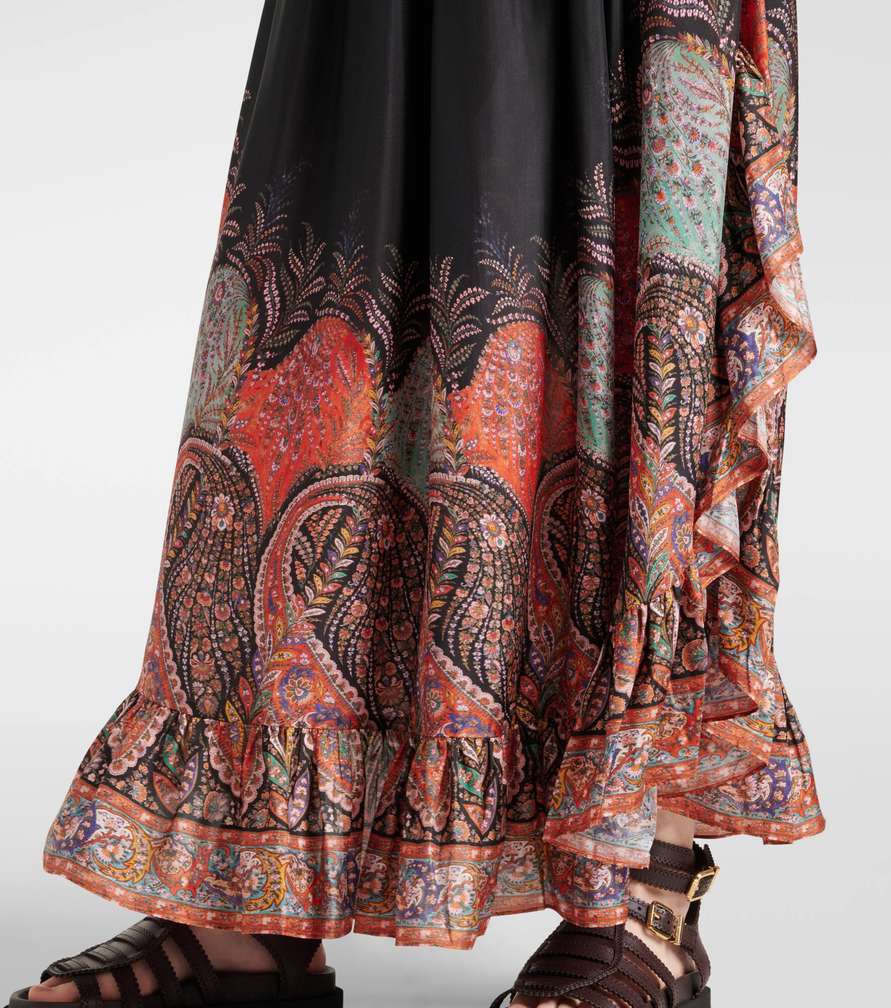 Rhiannon ruffled silk maxi skirt - 5