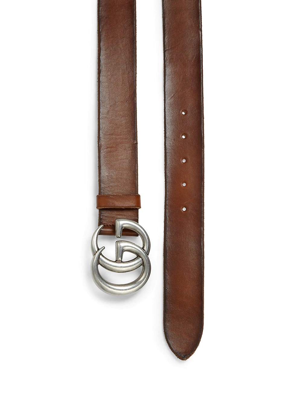 GG Buckle Leather Belt - 2