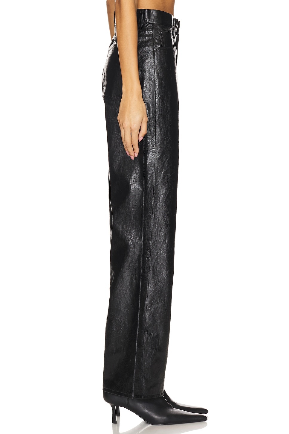 Shea Faux Leather Foil Pant - 3