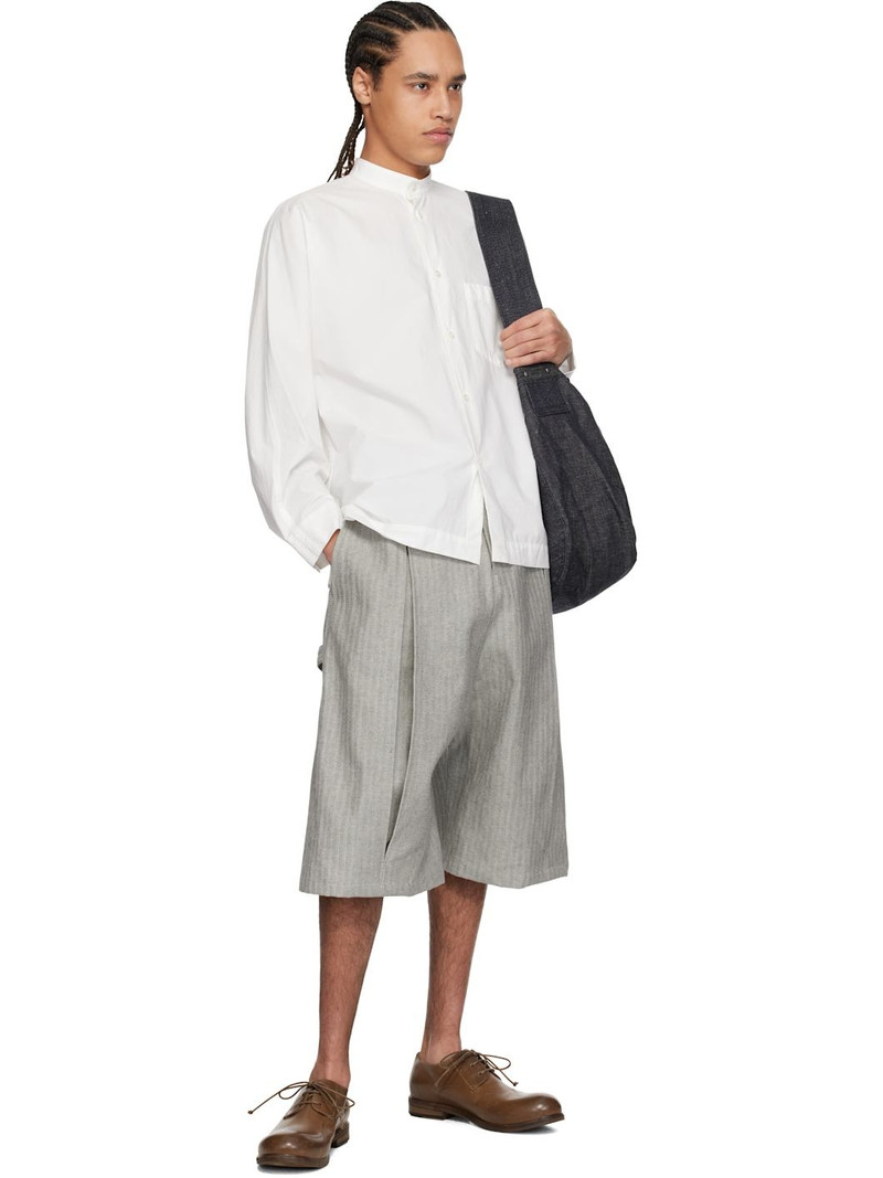 ISSEY MIYAKE White Streamline Shirt outlook