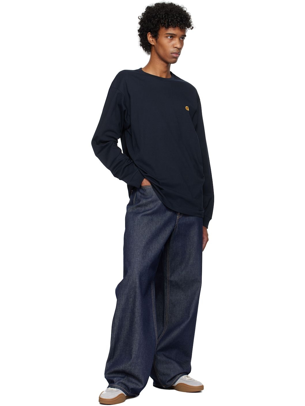 Navy Chase Long Sleeve T-shirt - 4