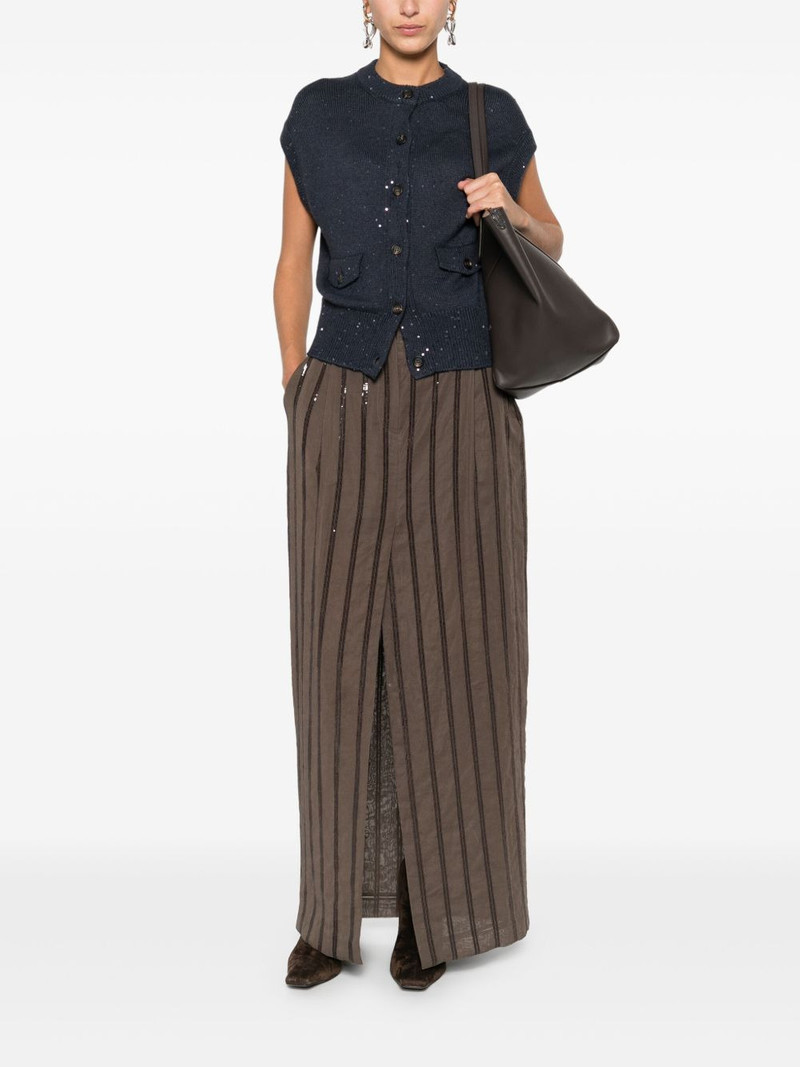 Brunello Cucinelli sequin-embellished cardigan outlook