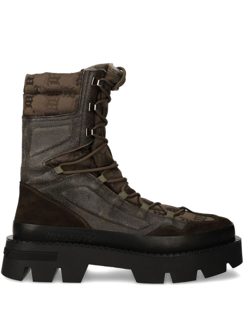 logo-print lace-up boots 1