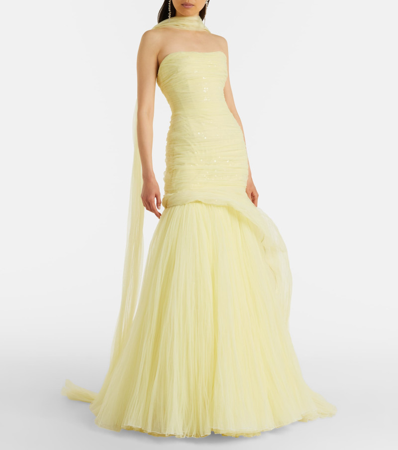 MARMAR HALIM Tulle bustier gown outlook