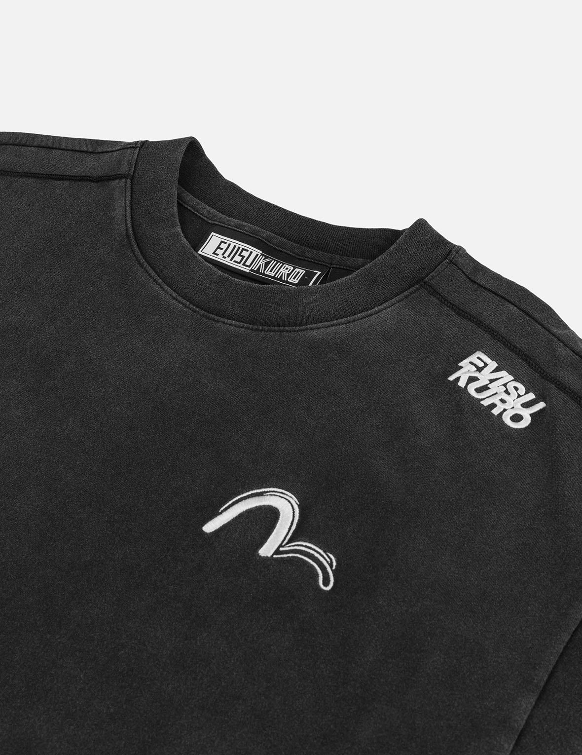 Logo and Seagull Embroidery Oversized T-shirt - 7