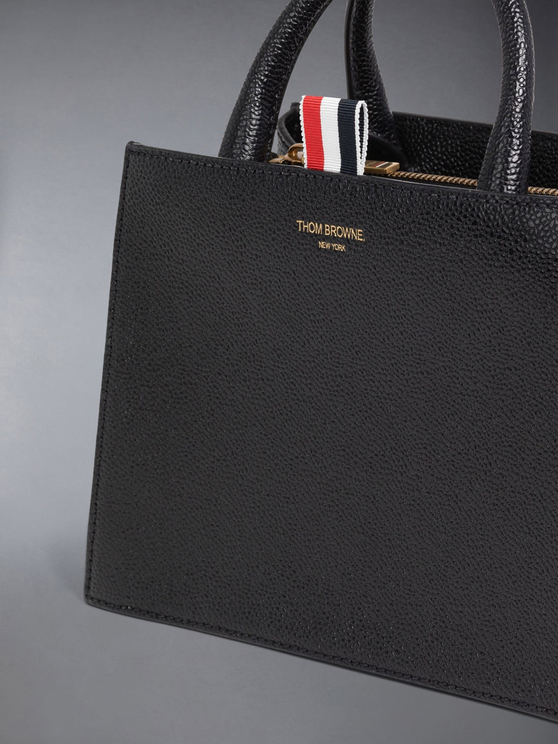 PEBBLE GRAIN SHOULDER STRAP MINI TRAPEZE TOTE 5