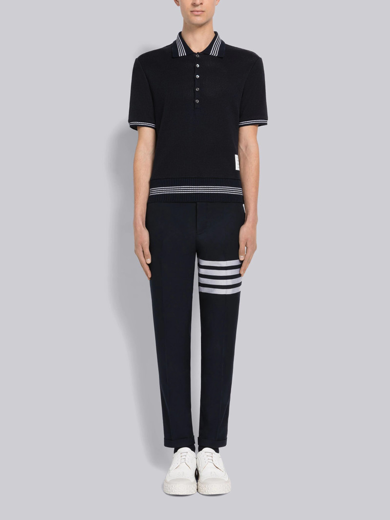 Open Stitch Waffle Tipping Polo 4