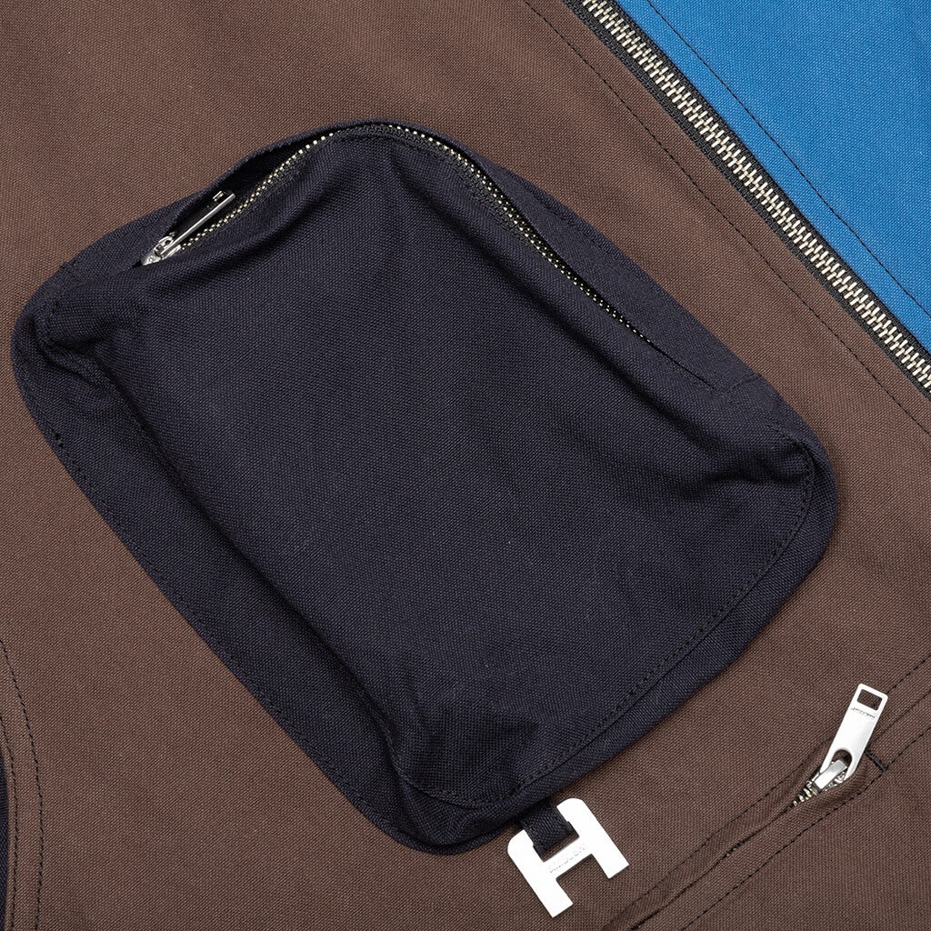 AMBUSH PANELLED WORKER JACKET - BROWN - 4