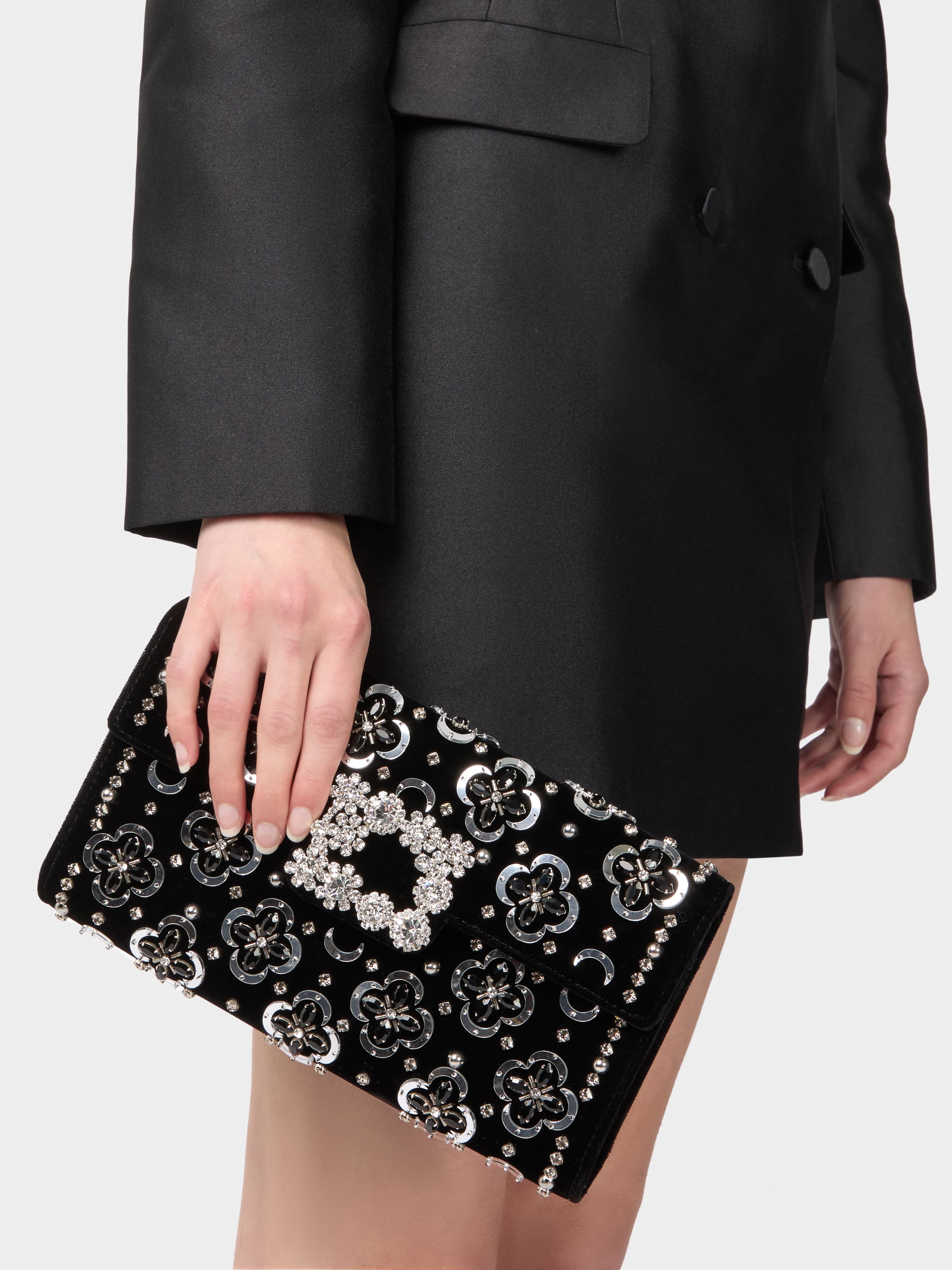 Efflorescence Clutch in velvet - 7