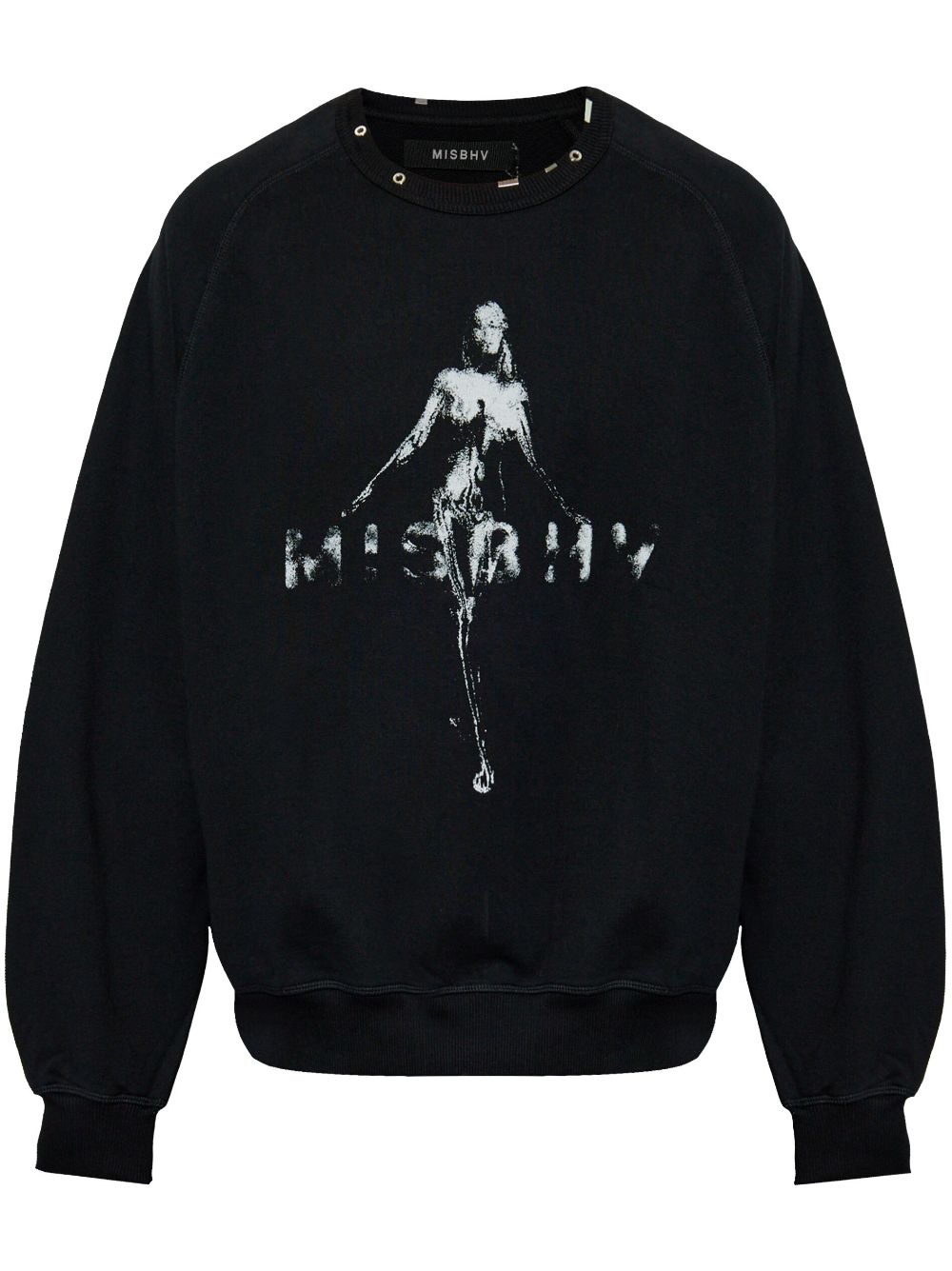 logo-print cotton sweatshirt - 1