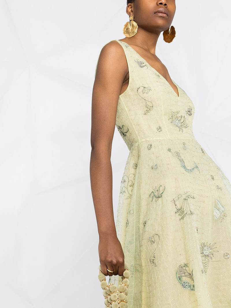 Capri print A-line midi dress 3