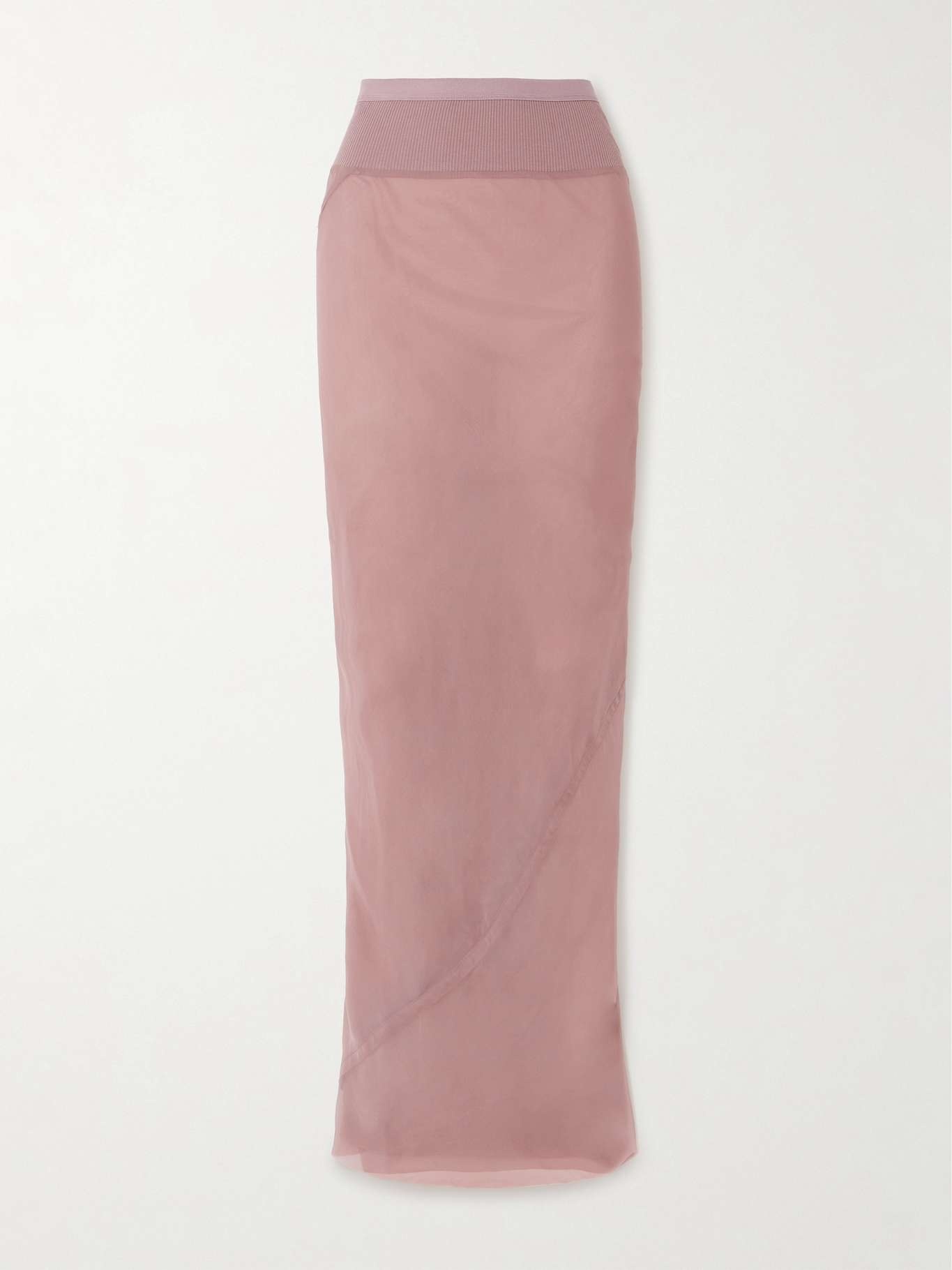 Coda cotton blend-trimmed silk-voile maxi skirt - 1
