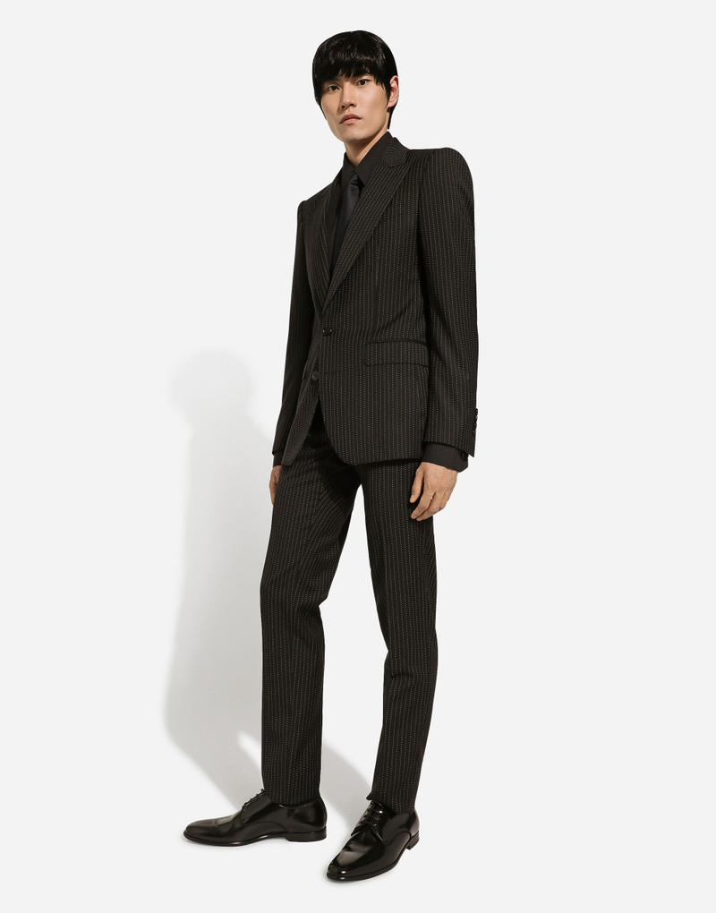 Single-breasted pinstripe wool Sicilia-fit jacket 5