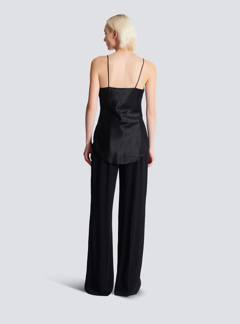 Draped satin top 4