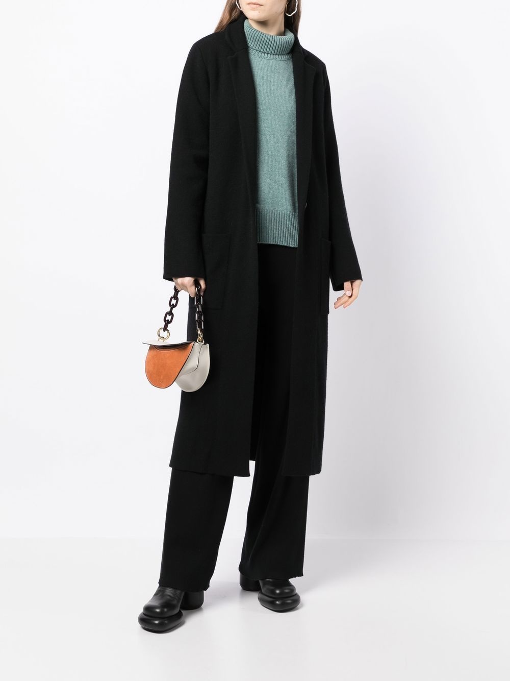 single-breasted fitted coat - 2
