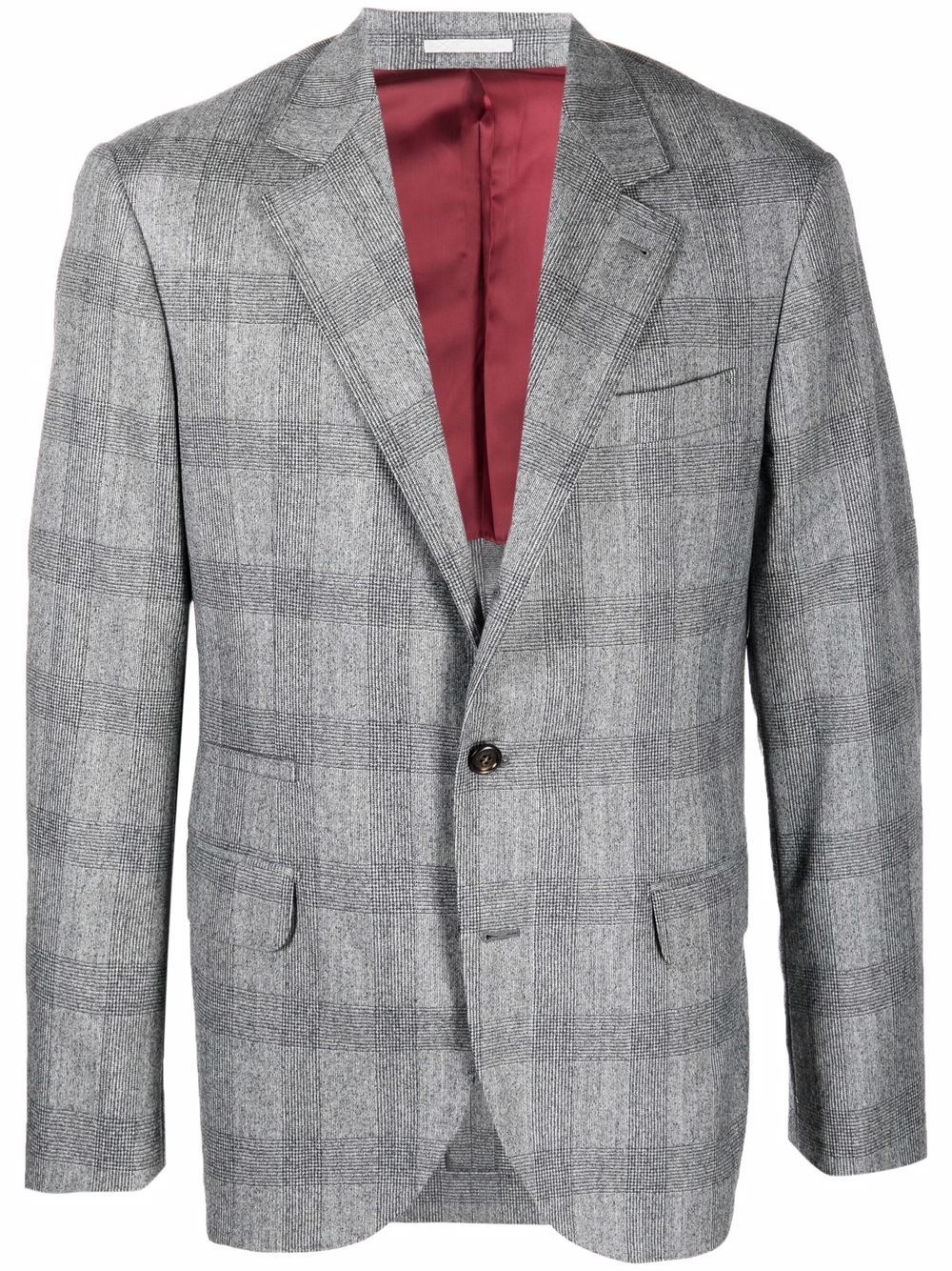 notched-lapel single-breasted blazer - 1