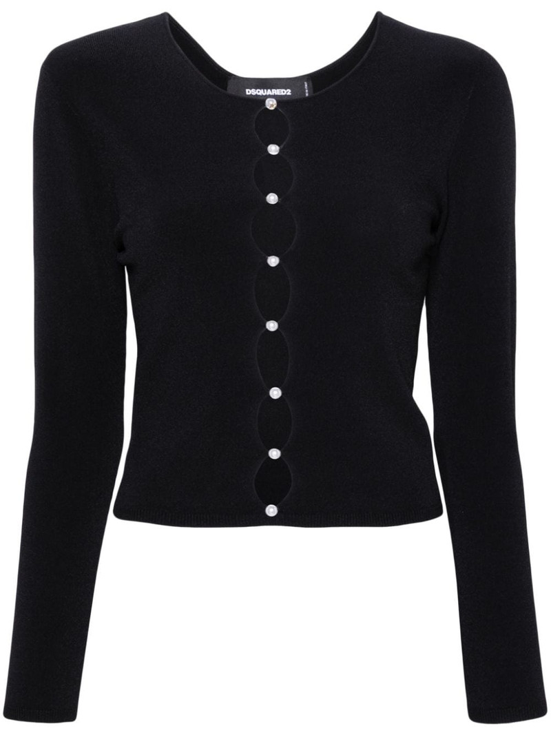pearl-embellished knit top 1