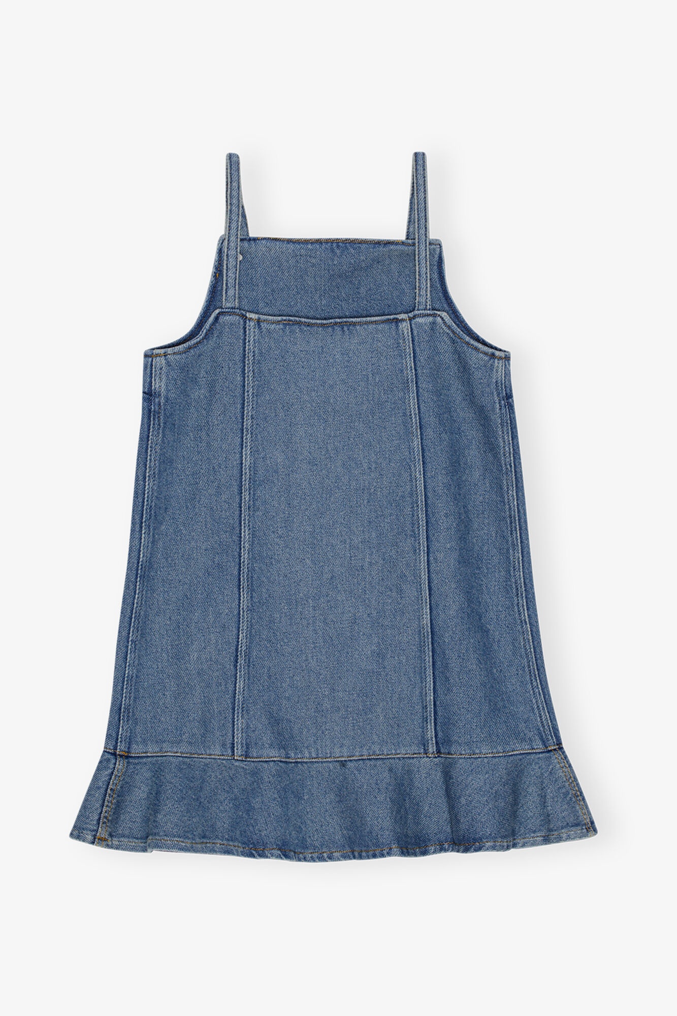 BLUE DENIM MINI DRESS - 6