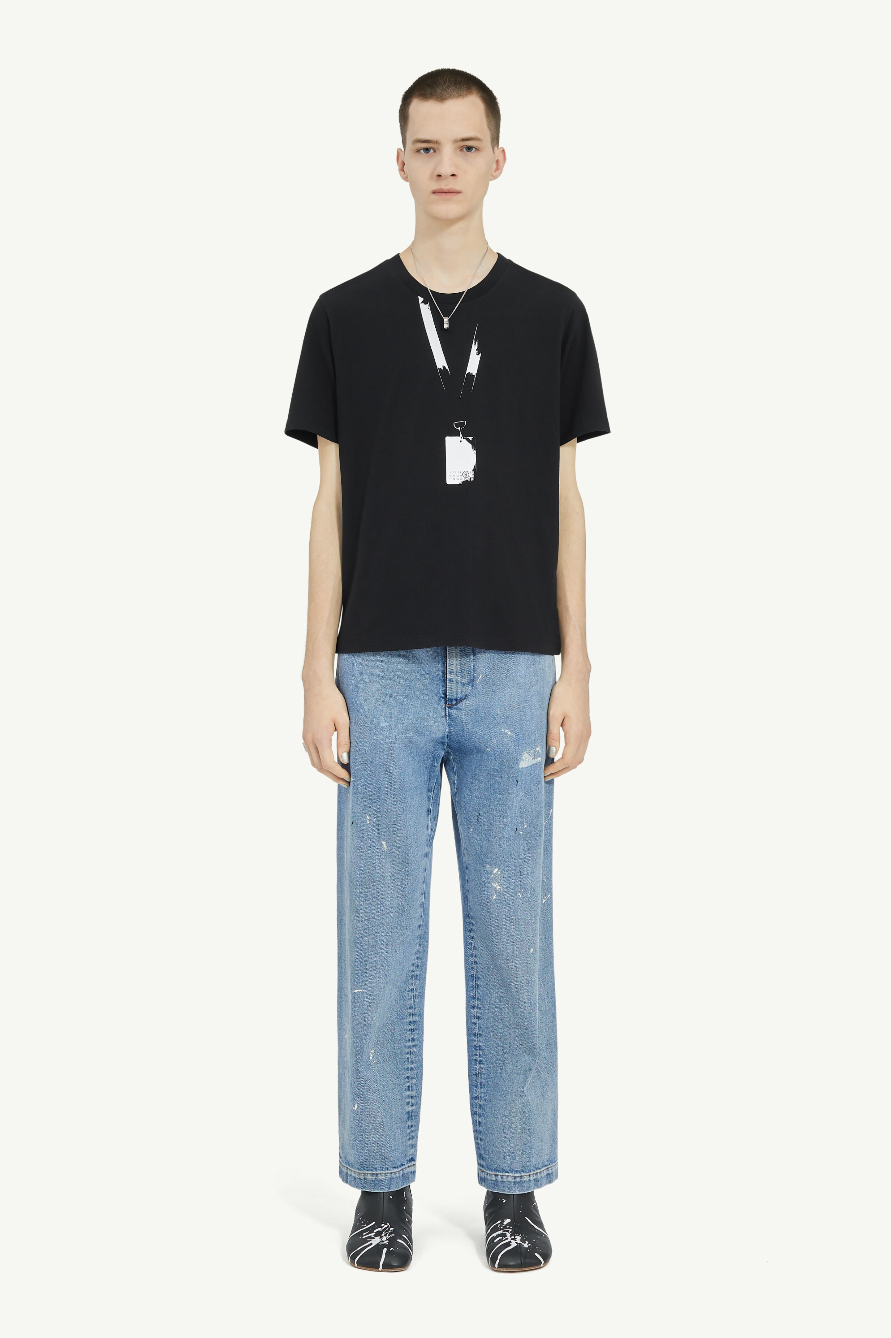 MM6 Maison Margiela Backstage Pass Print T-shirt | REVERSIBLE