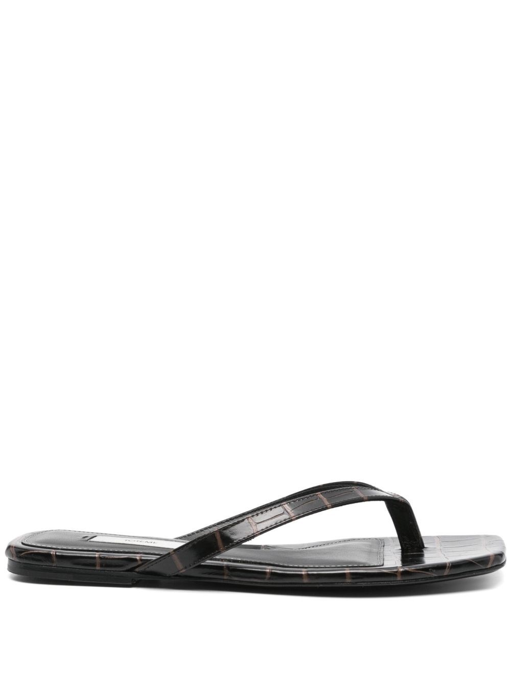 Leather thong sandals - 1