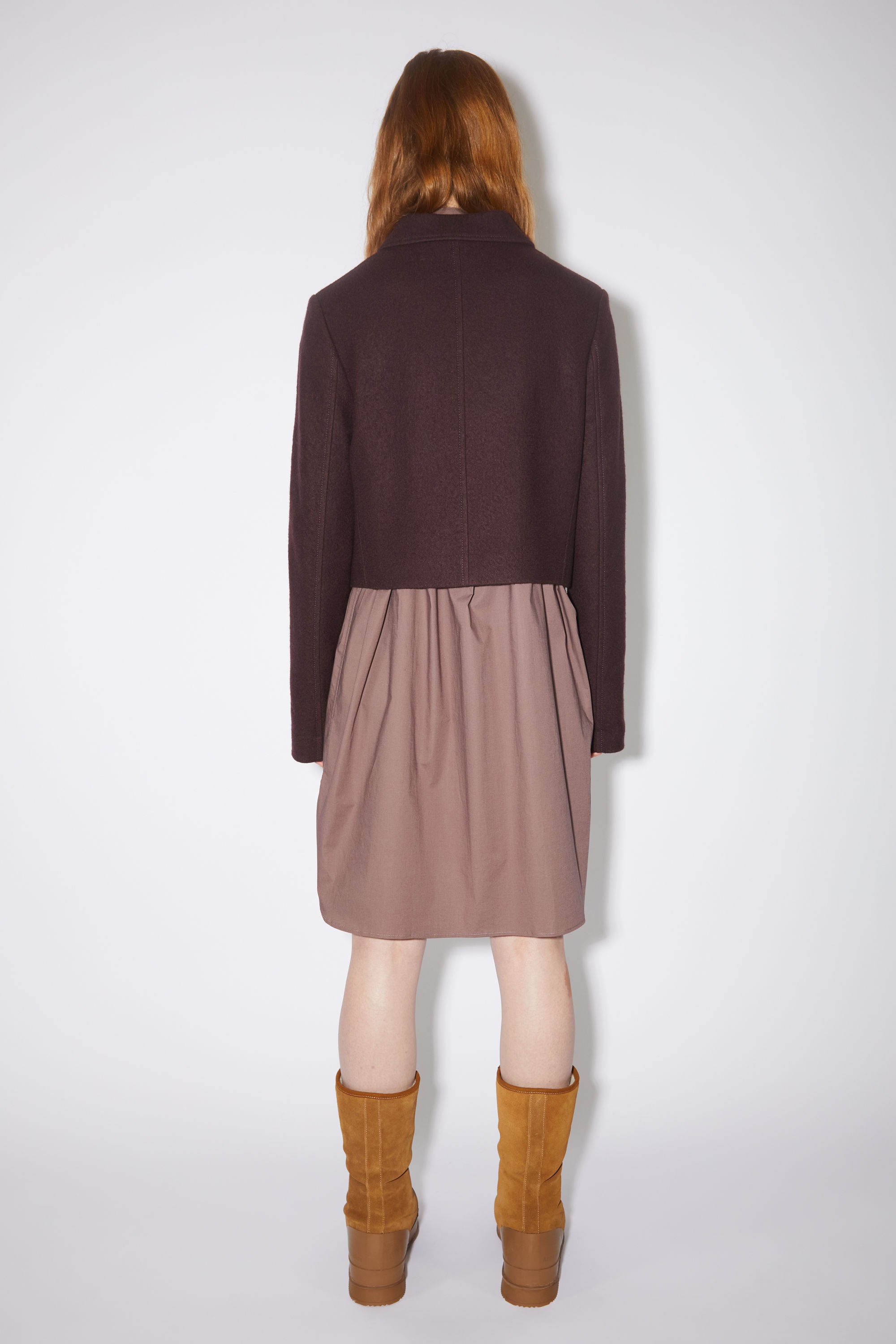 Wool jacket - Dark burgundy - 3