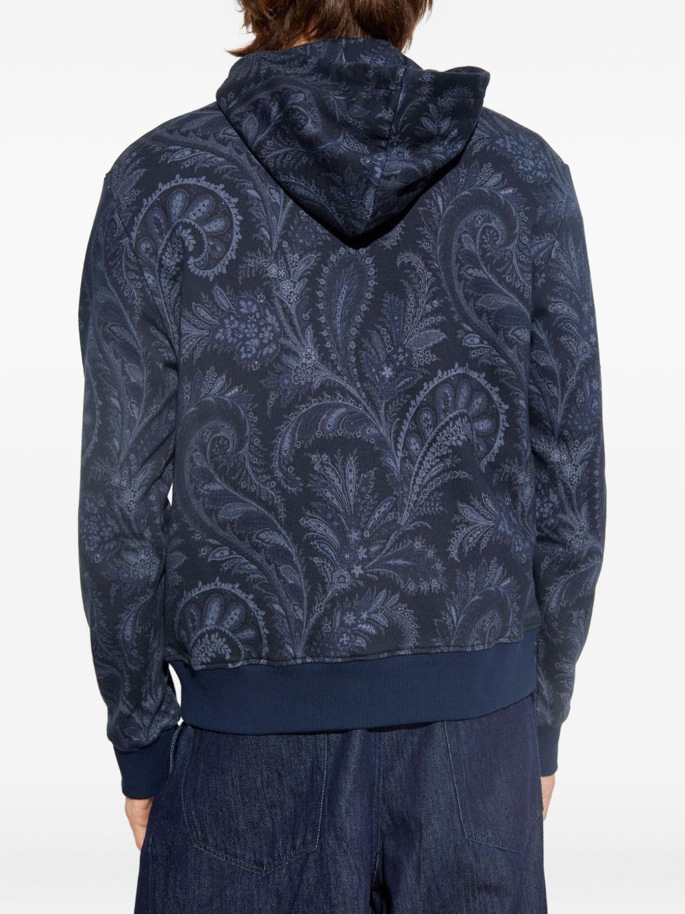 paisley-print zip-up hoodie - 4