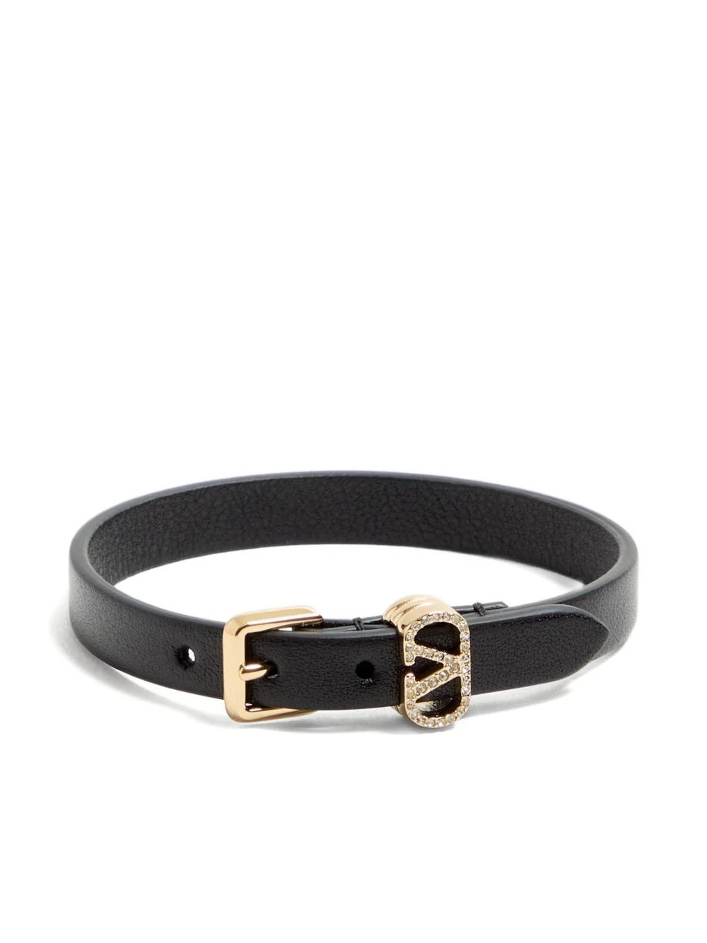 buckle-embellished leather bracelet - 1