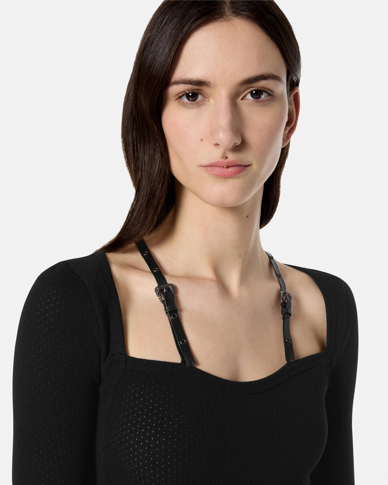 Baroque Buckle Knit Midi Dress 3