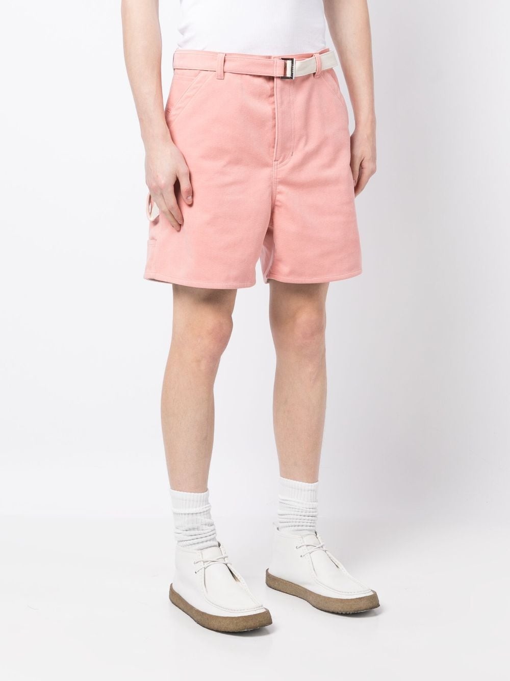 belted thigh-length shorts - 3